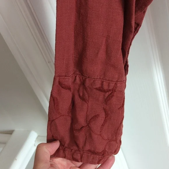 Embroidered Vintage Hemp Blouse - Picture 3 of 7